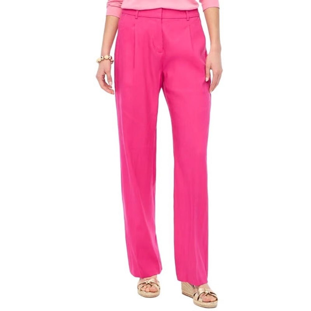 J. Crew Pink Linen Trousers